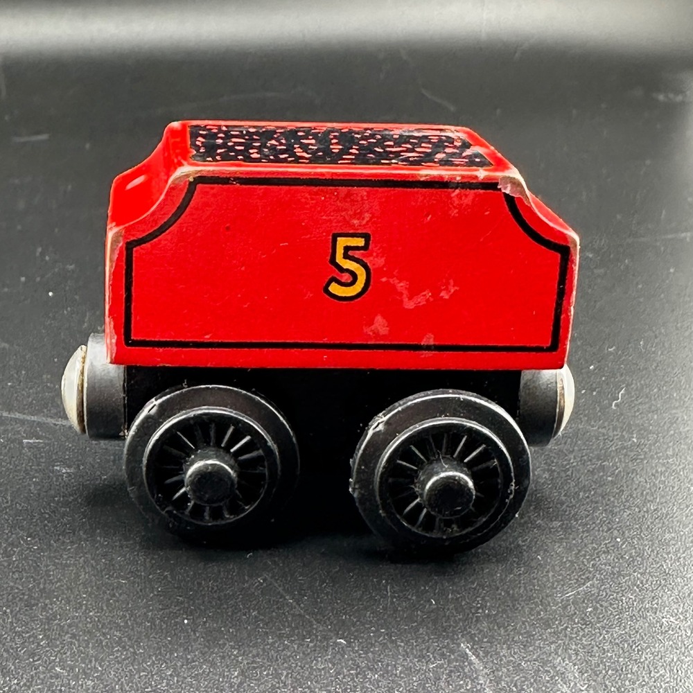 Vtg 1996 RARE YEAR Thomas Wooden Railway James #5 Tender Train Britt Allcroft